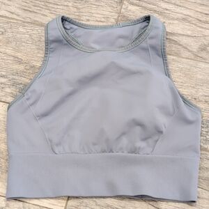 Lululemon Ebb To Train Light Blueish/Gray Sports Bra - Medium Support - Size 6